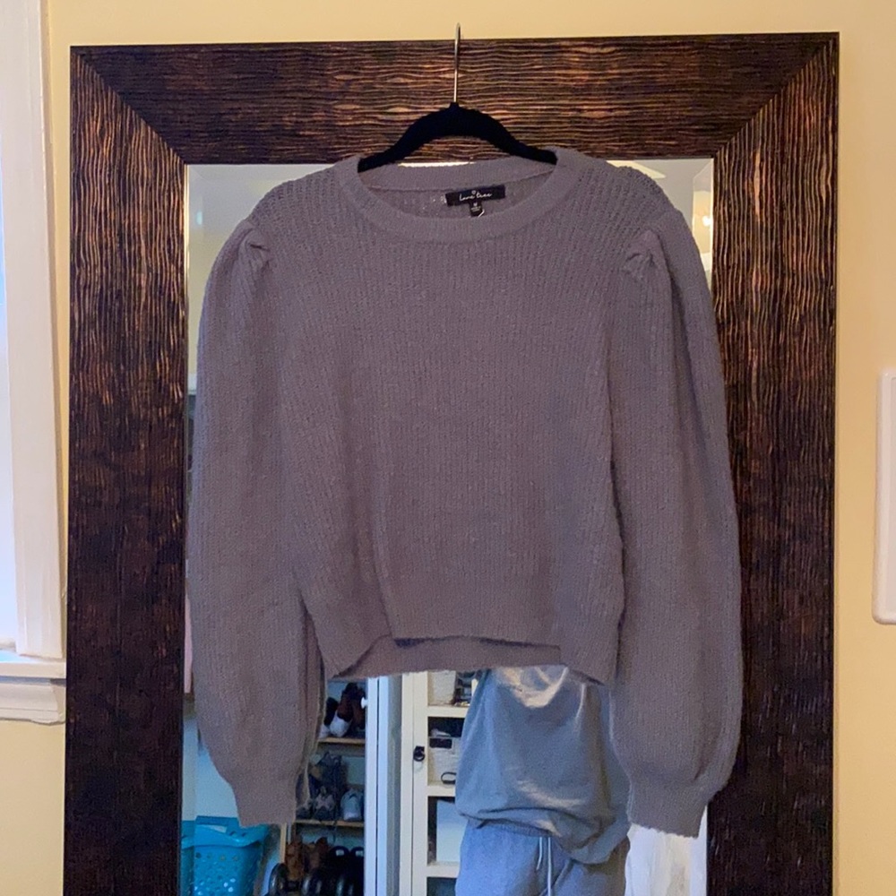 Blue Crop Sweater